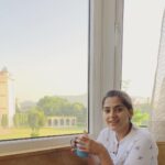 Kavya Kalyanram Instagram - Only persons allowed to disturb me with my morning coffee are the ones trying to take a good picture of me and my ☕️