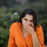Kavya Kalyanram Instagram - It’s super easy to crack me up and @kilaruness and his 📷 definitely did a good job at that 😅