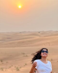 Kavya Kalyanram Instagram - Sun Sand and Reflections ☀️ . . Clearly zero effort went into that caption 🙃 . . 📷 : @chandurdc