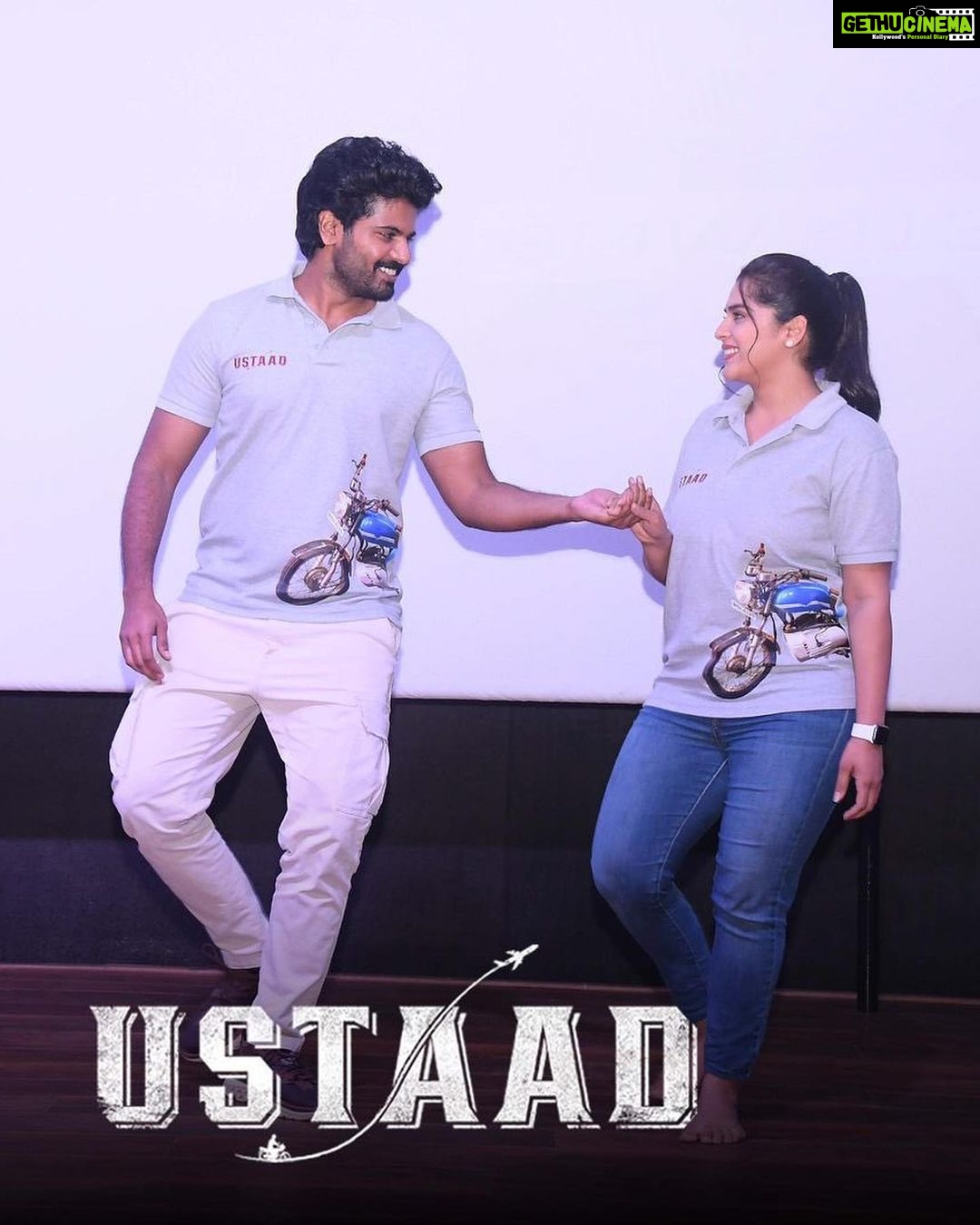 Kavya Kalyanram Instagram - #USTAAD , Surya and Meghana were thrilled beyond by the love and support you guys gave at Vijayawada! See you at the theatres on August 12th ♥️ Vijayawada, India