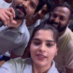 Kavya Kalyanram Instagram - #USTAAD , Surya and Meghana were thrilled beyond by the love and support you guys gave at Vijayawada! See you at the theatres on August 12th ♥️ Vijayawada, India