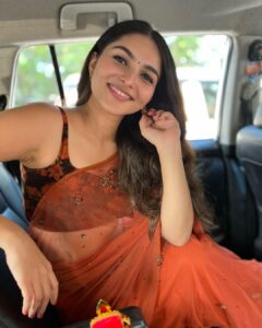 Kayadu Lohar Instagram - 🤎🤎🤎🤎 . . . . Saree by @devraagh