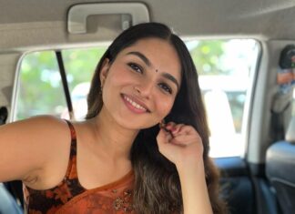 Kayadu Lohar Instagram - 🤎🤎🤎🤎 . . . . Saree by @devraagh
