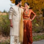 Keerthi shanthanu Instagram - This was one fun & quick shoot at #canada for @debonairdesigner 🧡 With Anbarey @rjvijayofficial 🧡 Love alllllll the pics @emphotography_1 🧡 Ur team ❤️‍🔥