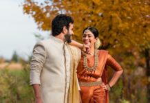 Keerthi shanthanu Instagram - This was one fun & quick shoot at #canada for @debonairdesigner 🧡 With Anbarey @rjvijayofficial 🧡 Love alllllll the pics @emphotography_1 🧡 Ur team ❤️‍🔥