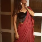 Keerthi shanthanu Instagram – 🤎💫

Draped saree & corset : @bandananarulaofficial 
photography Team: @shotsbyuv @portraitsby.pb 
@sat_narain