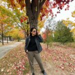 Keerthi shanthanu Instagram – October love 🍁🍂

#autumnvibes #canada #love #shades 
📸 @chithrapriya