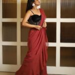 Keerthi shanthanu Instagram – 🤎💫

Draped saree & corset : @bandananarulaofficial 
photography Team: @shotsbyuv @portraitsby.pb 
@sat_narain