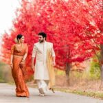 Keerthi shanthanu Instagram - Frm Colors to Canada 🍁 with anbarey @kikivijay11 ❤️ Photo: @emphotography_1 Video: @icapturestudio Outfits: @debonairdesigner