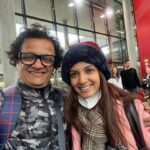 Ketaki Mategaonkar Instagram - Zurich! ❄️❄️🥰🥰🦋🦋My dearest baba and me.. #NewFilm #ComingSoon Excited !!