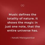Ketaki Mategaonkar Instagram - Music defines the totality of nature. It shows the magic in just one note, that the entire universe has. - Ketaki Mategaonkar #ketakimategaonkar #music #artist #musician #singer #explorepage #instagram #instagood #love #instadaily #quotes #quoteoftheday #quotestoliveby
