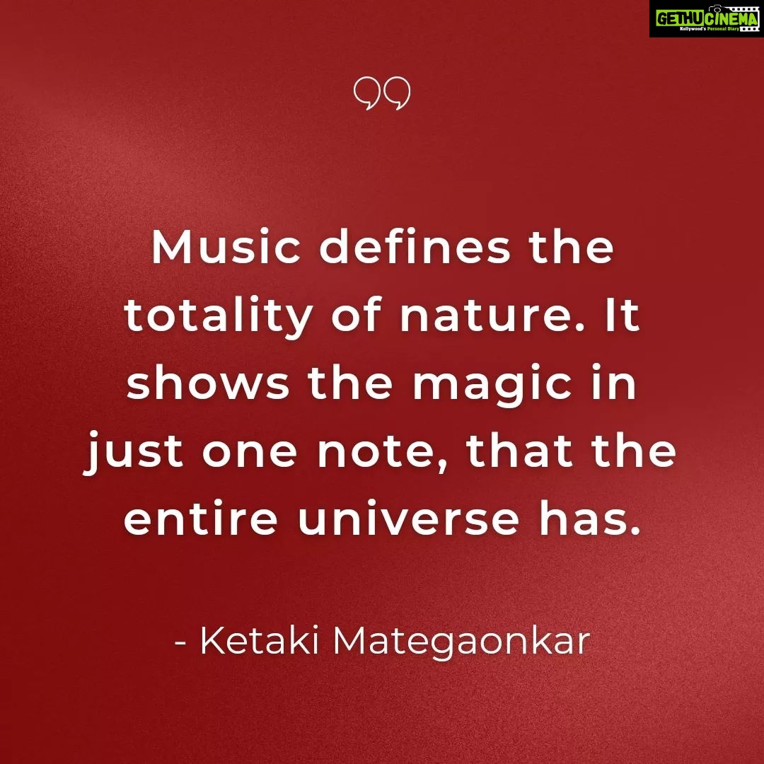 Ketaki Mategaonkar Instagram - Music defines the totality of nature. It shows the magic in just one note, that the entire universe has. - Ketaki Mategaonkar #ketakimategaonkar #music #artist #musician #singer #explorepage #instagram #instagood #love #instadaily #quotes #quoteoftheday #quotestoliveby