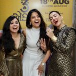 Kinjal Rajpriya Instagram - Candids from the #Tehunk launch-day 🤍 All Real-Captures because I forgot to pose in excitement of the song release😃 With my benpaniyo @tarjanee_official @esharkansara #3Ekka #18thAugust #Promotion dhamaal begins soon 🤩 stay tuned. Outfit : @houseoffett Styled by: @ishhaa_nagar @rudradave33 Thank you for matching my simple style statement 🫶 #WhiteIsLove