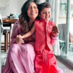Kishwer Merchant Instagram - May this Diwali bring the warmth of tradition, the light of happiness, and the sweetness of festive treats into your lives. With my little munchkin, I cherish every moment, and @firstcryindia ensures they look their festive best. Our go-to for the most adorable and vibrant ethnic wear. This festive season, with FirstCry, make your child’s celebrations unforgettable with my exclusive code KISHWERDW50. Grab a fantastic 50% discount on Fashion and 45% on everything else. Don’t miss the chance to add a touch of magic to your child’s wardrobe. #firstcrywalidiwali23 #firstcrywaliDiwali #firstcryindia #firstcry #FussNowAtFirstcry #firstcryfashion #kidsfashion