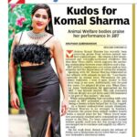 Komal Sharma Instagram - My tons of thanks to @a._john_pro John sir for all ur efforts and thank you so much Deccan chronicle @deccanchronicle_official for such beautiful article ,thank you Anupama mam for ur kind and generous words for beautiful film @shotbootthreeoffl #shotbootthree with so many international awards,pleaee friends go and shower ur love for the movie it’s running cinema theatres successfully #komalsharma #actresskomalsharma #animallove #spreadlovemax
