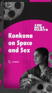 Konkona Sen Sharma Instagram - Actor-filmmaker Konkona Sensharma talks about exploring the privilege of space to have sex in ‘The Mirror’ from the anthology Lust Stories 2.

In TS Studios’ The Best Parts podcast, journalist Genesia Alves dissects our favorite films, with a little help from the people who brought them to life.

Listen to the full episode on your favorite podcast streaming platform, or head to the link in bio.

#TheBestPartsTS

Host: @genesia.a.alves
Producer and Editor: @adipatapat
Associate Producer: @clioputra
Sound Design and Mixing: @not_vibhav
Marketing Collateral Design: @denisedsouza04
Art Director: @besharam_khala
Creative Director: @shrishti_mu
Executive Producer: Karla Bookman