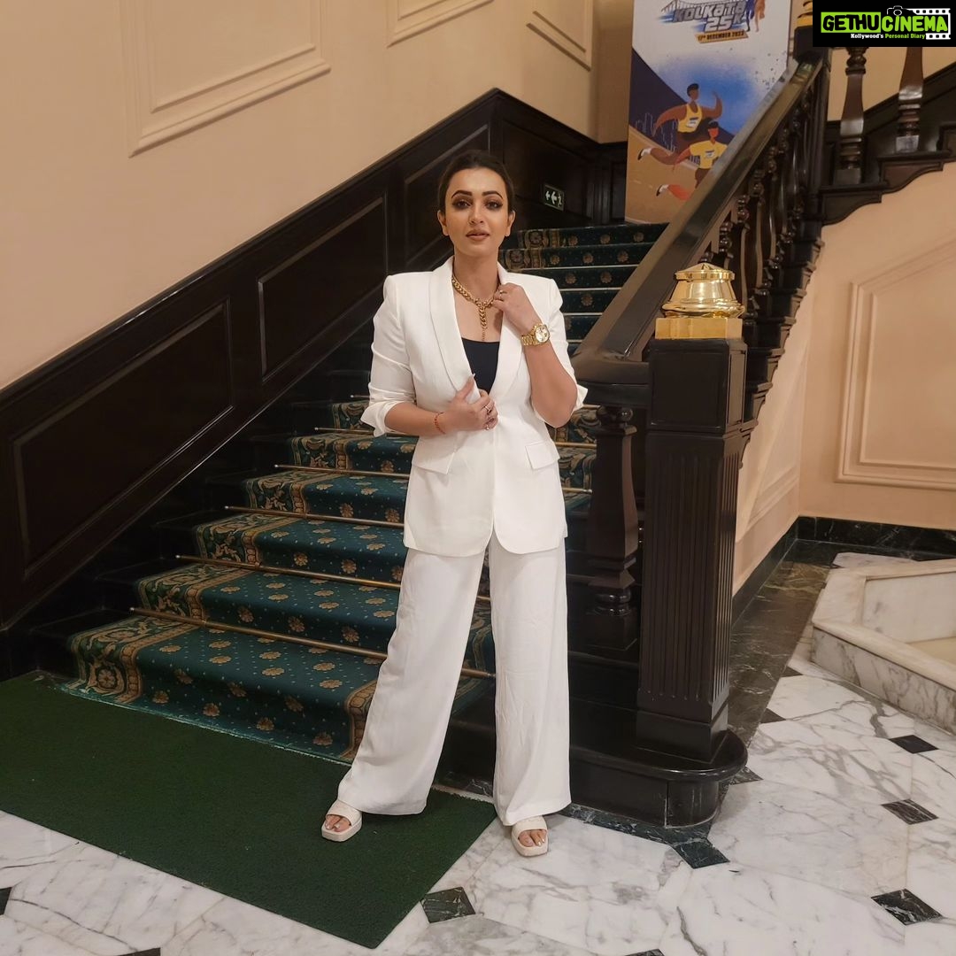 Koushani Mukherjee Instagram - I am Extremely Honoured Grateful and Thrilled to Announce My Association with @tskolkata25 as the Face Of their Humongous Event 2023. Sharing Some Moments From The Announcement Event!! Will See You All On 17 Dec 2023 ♥️