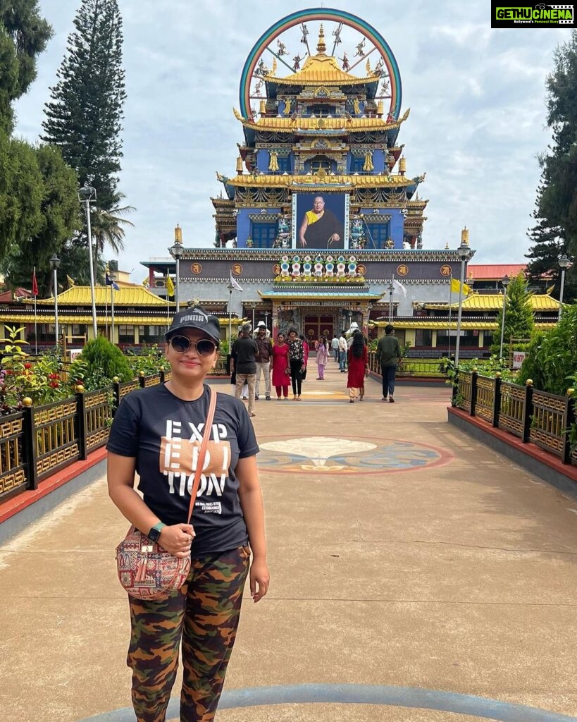 Krishna Praba Instagram - Golden Temple, the Namdroling Monastery was established by Drubwang Padma Norbu Rinpoche in 1963. This is the largest teaching center of Nyingmapa, a lineage of Tibetan Buddhism, in the world. #rimpoche #budhism #tibet . . . #coorge #rimpoche #travel #tourism #trip #destination #budhism Golden Temple,Kushal Nagar
