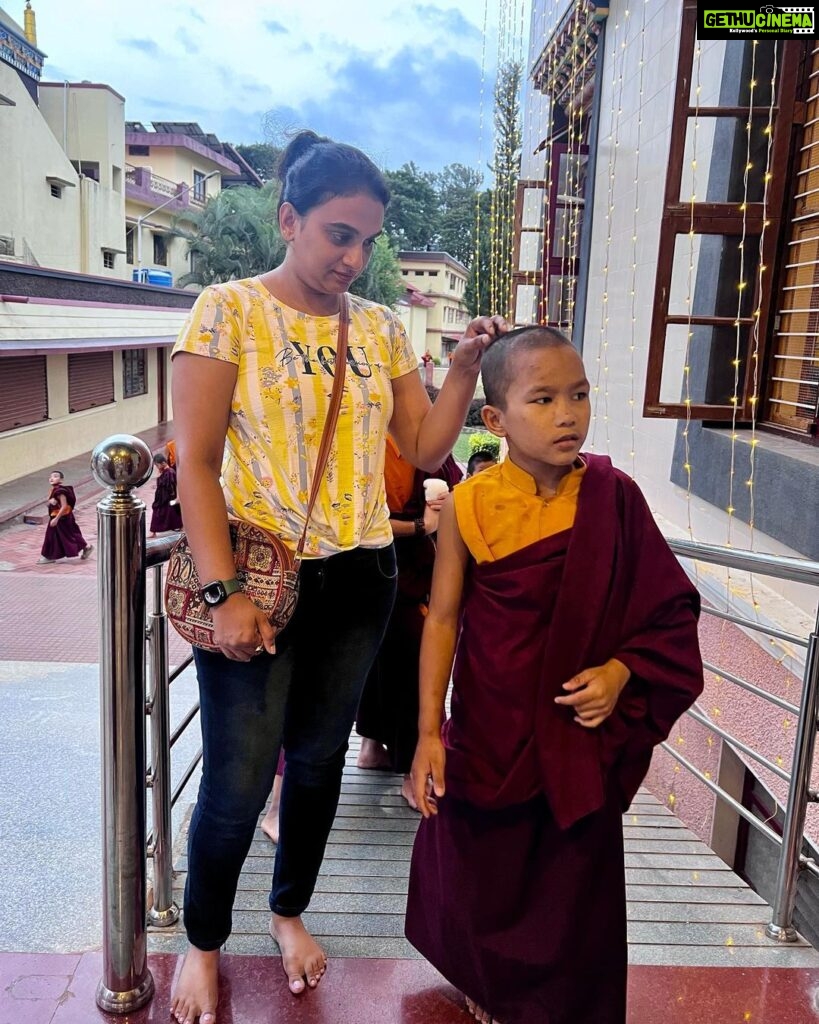 Krishna Praba Instagram - Golden Temple, the Namdroling Monastery was established by Drubwang Padma Norbu Rinpoche in 1963. This is the largest teaching center of Nyingmapa, a lineage of Tibetan Buddhism, in the world. #rimpoche #budhism #tibet . . . #coorge #rimpoche #travel #tourism #trip #destination #budhism Golden Temple,Kushal Nagar