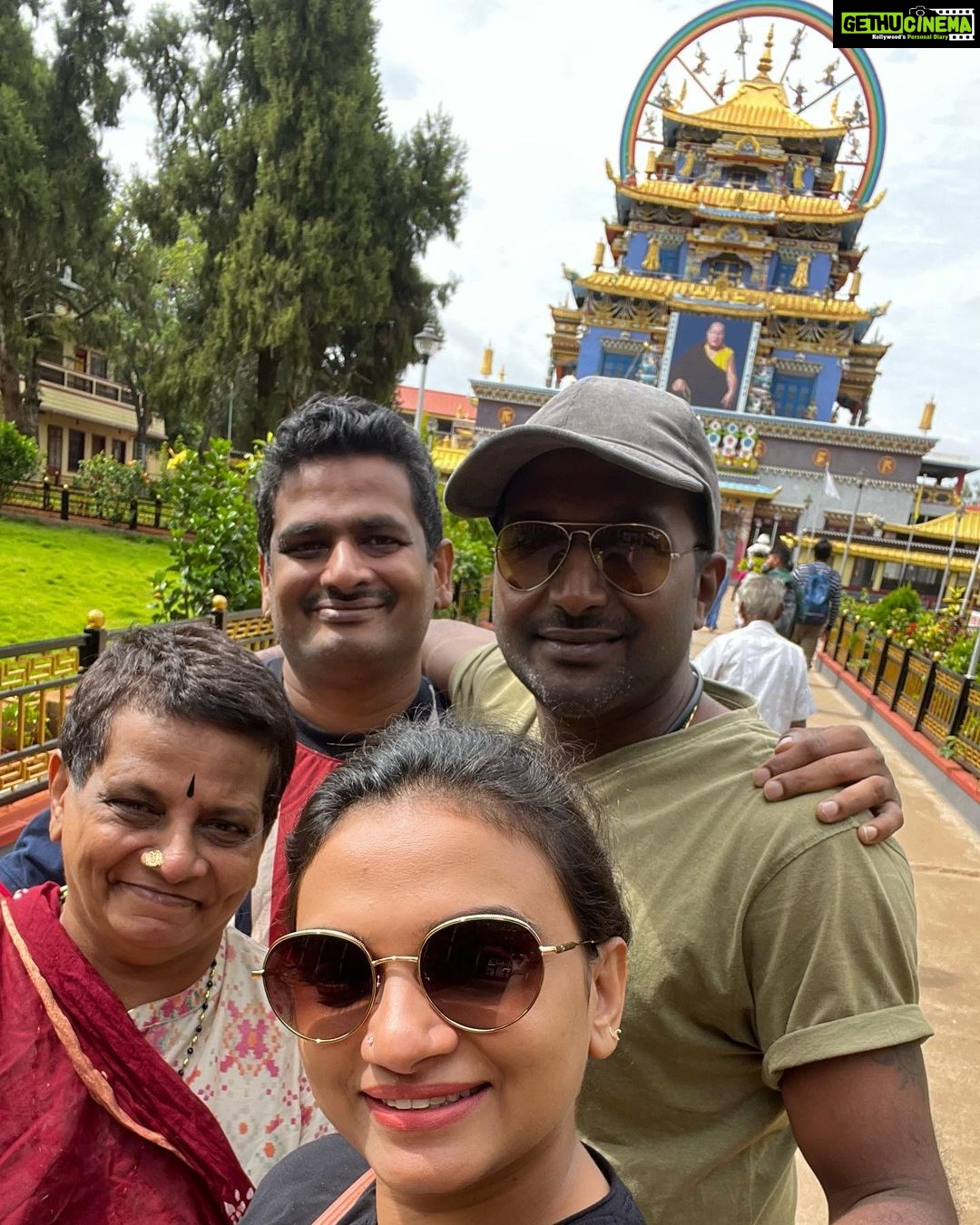 Krishna Praba Instagram - Golden Temple, the Namdroling Monastery was established by Drubwang Padma Norbu Rinpoche in 1963. This is the largest teaching center of Nyingmapa, a lineage of Tibetan Buddhism, in the world. #rimpoche #budhism #tibet . . . #coorge #rimpoche #travel #tourism #trip #destination #budhism Golden Temple,Kushal Nagar
