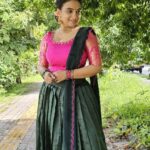 Krishna Praba Instagram - Wearing centuries' Worth of Traditions. 💖💖💚💚 Model @krishnapraba_momentzz 👗@sajawat_designerhub_bridalshop Styling @styling_by_js Behind BSNL office, Peringhave, Thrissur Contact: 8281212859 #instafashion #instagood #designerstore #designer #thrissur #trending #trend #girlsfashion #cutegirls #style #designerboutique #partywear #pose #green #reception #partywear #marriage #specialday #photo #photography #handwork #boutique #weddingbouquet #receptiondress #magenta #color #specialday #traditional #tamil #kerala