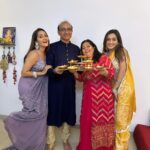 Kritika Sharma Instagram - Diwali Celebrations ✨ love light and laughter from us to you! Happy Diwali 🪔 #diwali #diwali2023 Mumbai, Maharashtra