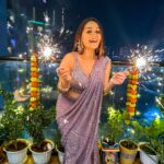 Kritika Sharma Instagram - Sparkly Diwali 🪔✨ Outfit @neerusindia Styled @nehaadhvikmahajan #diwali #diwali2023 #saree #purplesaree #celebration Mumbai, Maharashtra