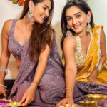 Kritika Sharma Instagram - Sparkly Diwali 🪔✨ Outfit @neerusindia Styled @nehaadhvikmahajan #diwali #diwali2023 #saree #purplesaree #celebration Mumbai, Maharashtra