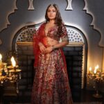 Kritika Sharma Instagram - Mera ishq bhi Tu Mera pyaar bhi Tu ! Outfit @the_adhya_designer MUA @hetals_brides Studio @s3.mumbai Styled by @style.gramm_ #beauty #indianbride #traditional #red #lengha