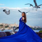 Kritika Sharma Instagram - Khaabon Ke Prinday! Shot @teras.istanbul #istanbul #turkey #bluegown #photoshoot #birds #travel Istanbul, Turkey