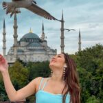 Kritika Sharma Instagram – Tourists Spots to visit in Istanbul Part – 2 
1.  Blue Mosque 
2.  Seven Hills restaurant – they let you feed the birds and you can see blue mosque and Hagia Sofia as well so do visit 
3.  Grand Bazaar – For shopping and bargaining is must ! 
4.  Topkapi Palace 
5.  Galata Tower 
6.  Suleymainiye Mosque
7.  Taksim Street 
8.  Baklava and Turkish Tea 
9.  Kumpir – potato filled with veggies and sauces a famous street food for vegetarians 
10. The famous St Sebastian cake at Galata Tower! 
 
Comment below if you have any questions ! 
Outfit Details
Blue dress @thesushclothing 
Orange dress @label.taikee 
Styled by @_vaishnavii.3011 

#turkey #istanbul #2023 
#touristsplacesinistanbul #travel #tourist Istanbul, Turkey
