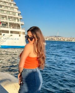 Kritika Sharma Instagram - GALATA PORT , Istanbul ❤️ 
This is on the European side of Istanbul filled with lots of hotels with the view of the sea and the Bosphorus bridge and KARAKOY - a street with colourful cafés and food !

Skirt - @a_trolley_ofclothes