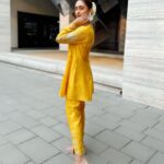 Krystle D'Souza Instagram - ☀️🌙 and all things yellow 💛 . . Outfit - @trumpetvineofficial PR- @sonyashaikh Kohlapuri heels - @irasoles