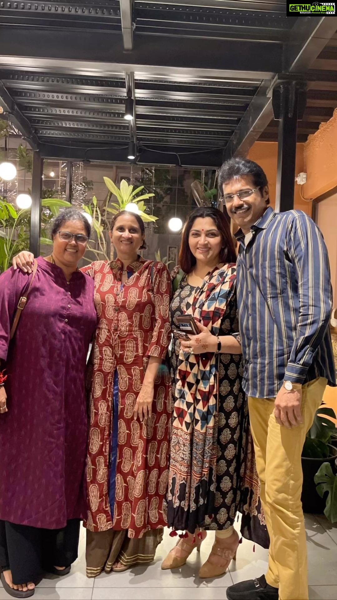 Kushboo Instagram - Nice time spending evening with my dear friends❤️❤️💚💚💫💫 @khushsundar @anuparthasarathy