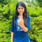 Kushee Ravi Instagram - Done with my responsibility 😊 #dia #fullmeal #vote #responsiblecitizen #filmactor