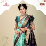 Kushee Ravi Instagram - In vibrant hues of gold and green, A pattu saree choose to tread, Its silken threads, soft to the touch, I feel like a queen, I feel like a star Inframe @iamkusheeraviofficial With intricate designs and rich textures, she looks like a true queen. Her elegance and grace are undeniable, making her a sight to behold Credits - MAU: @dr.durga_worldrecordholder Assistant MUA: @make_over_by_nirmala Photography: @photoboothcaptures , @niteshmehta_photography Jewelry Patner: @thespatika Let's grab our favorite sarees today on the below platforms 1. Vist and shop on website www.kalamandir.com 2. Order any remarkable piece of your favorite saree by sharing its screenshot on our WhatsApp number➡️9852 9852 99 3. Watch our daily INSTAGRAM LIVE SHOWS to grab your favorite saree at the best price offered by Kalamandir. Enjoy the best of saree shopping at KALAMANDIR - Where safety is a priority ( all products dispatched go thru thorough sanitization meeting all norms of safety for our esteemed #SilkSaree #TraditionalIndianAttire #IndianFashion #SpecialOccasionWear #ElegantSaree #SophisticatedStyle #pattusaree #blueandgold #indianfashion #elegancepersonified