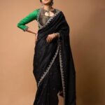 Kushee Ravi Instagram - 🖤 . . Pc : @koushikgowdaphotography Mua : @shruthiashwath_makeupartist Stylist : @stylebyshrujanaravikumar Outfit : @devimuthukumar.official