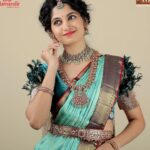 Kushee Ravi Instagram - In vibrant hues of gold and green, A pattu saree choose to tread, Its silken threads, soft to the touch, I feel like a queen, I feel like a star Inframe @iamkusheeraviofficial With intricate designs and rich textures, she looks like a true queen. Her elegance and grace are undeniable, making her a sight to behold Credits - MAU: @dr.durga_worldrecordholder Assistant MUA: @make_over_by_nirmala Photography: @photoboothcaptures , @niteshmehta_photography Jewelry Patner: @thespatika Let's grab our favorite sarees today on the below platforms 1. Vist and shop on website www.kalamandir.com 2. Order any remarkable piece of your favorite saree by sharing its screenshot on our WhatsApp number➡️9852 9852 99 3. Watch our daily INSTAGRAM LIVE SHOWS to grab your favorite saree at the best price offered by Kalamandir. Enjoy the best of saree shopping at KALAMANDIR - Where safety is a priority ( all products dispatched go thru thorough sanitization meeting all norms of safety for our esteemed #SilkSaree #TraditionalIndianAttire #IndianFashion #SpecialOccasionWear #ElegantSaree #SophisticatedStyle #pattusaree #blueandgold #indianfashion #elegancepersonified