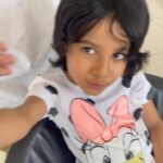 Kushee Ravi Instagram - Happiness of her first haircut ❤️😍 . . . @spinsalon_muddinpalya thank you for the wonderful service 😊🥰