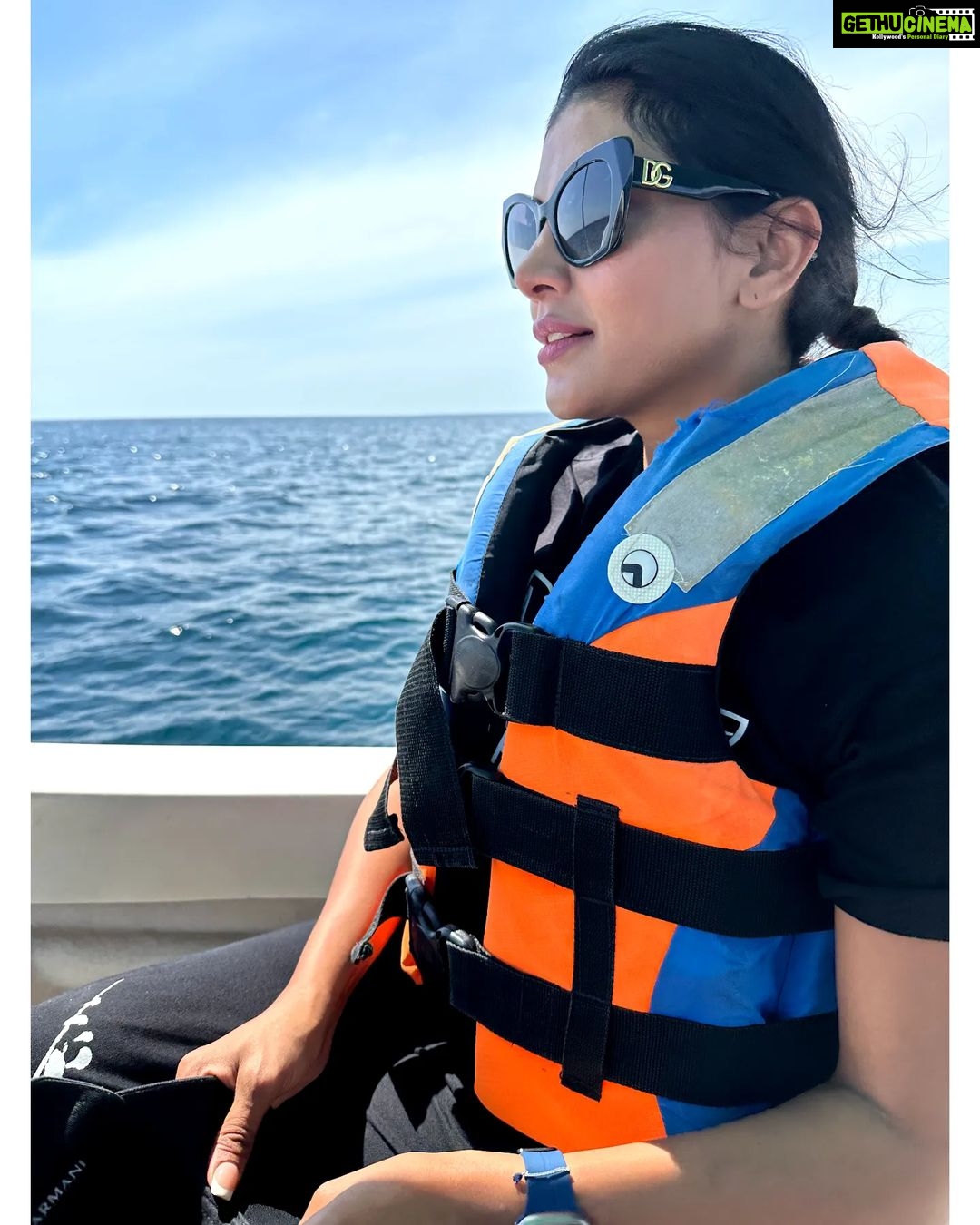 Lahari Shari Instagram - Diving into new adventures like ππ€Ώ! Life jacket on, I'm all set to explore the depths of the ocean on my incredible cruise trip. π’β¨ Can't wait to discover the mesmerizing underwater world and swim alongside colorful fishies. π π‘ πΈ Photographer : @troyphotographyofficial #goodmorning #scubadivingadventures #underwaterexploration #SeaLover #blueparadise #cruisetripvibes #ScubaDivingGoals #CruiseLife #UnderTheSea #OceanExplorer #AdventureAwaits