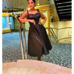 Lahari Shari Instagram - Feeling Awesome in the lobby of this cruise ship! 🛳️✨ Living my best life, surrounded by luxury and good vibes. 😇💃🖤 Designer and Stylist : @adamohyd Photographer : @troyphotographyofficial #CruiseLife #HappyVibes #LivingLarge #SeasTheDay #LuxuryTravel #Happy #LifeIsBeautiful #lovelylife