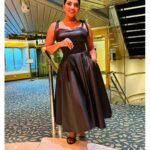 Lahari Shari Instagram - Feeling Awesome in the lobby of this cruise ship! 🛳️✨ Living my best life, surrounded by luxury and good vibes. 😇💃🖤 Designer and Stylist : @adamohyd Photographer : @troyphotographyofficial #CruiseLife #HappyVibes #LivingLarge #SeasTheDay #LuxuryTravel #Happy #LifeIsBeautiful #lovelylife