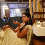 Lahari Shari Instagram - Lighten up this world with your smile on the eve of this Diwali. 🫵🏻 You are the diva who should be rediscovered by you everyday!!!🤍❤️🌟🌟 Design : @rohitgandhirahulkhanna Stylist : @adamostylestudio #lightenup #rediscover #world #diwali #dressup #saree #lights #diva #elegance #elegant #everyday #you #smile #actress Hyderabad