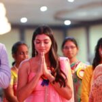 Lahari Shari Instagram - Felt like a total 🌟 as the Guest of Honour at Veda Degree College's Graduation Ceremony and Freshers Party Yesterday! It's such an honour to be recognized and celebrated by these amazing students. 🎓✨ Embracing this new role with grace and excitement. It was a great experience to inspire and motivate these future leaders to chase their dreams and make a difference in the world. 🌍 🎉🥳 @vedadegreecollege Designer and Stylist : @adamostylestudio #GuestOfHonor #VedaDegreeCollege #GraduationCeremony #FreshersParty #NewBeginnings #FutureLeaders #Inspiration #Motivation #LetsParty #CelebrateSuccess #NavratriVibes #FestiveFeeling #IndianFestivals #CelebrationMode #GlamorousAndGraceful #Navratri2023 #actress #teleuguactress #telugucinema #telugumovies #filmcity #hyderabad #tollywood Hyderabad