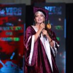 Lahari Shari Instagram - Felt like a total 🌟 as the Guest of Honour at Veda Degree College's Graduation Ceremony and Freshers Party Yesterday! It's such an honour to be recognized and celebrated by these amazing students. 🎓✨ Embracing this new role with grace and excitement. It was a great experience to inspire and motivate these future leaders to chase their dreams and make a difference in the world. 🌍 🎉🥳 @vedadegreecollege Designer and Stylist : @adamostylestudio #GuestOfHonor #VedaDegreeCollege #GraduationCeremony #FreshersParty #NewBeginnings #FutureLeaders #Inspiration #Motivation #LetsParty #CelebrateSuccess #NavratriVibes #FestiveFeeling #IndianFestivals #CelebrationMode #GlamorousAndGraceful #Navratri2023 #actress #teleuguactress #telugucinema #telugumovies #filmcity #hyderabad #tollywood Hyderabad