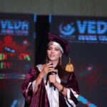 Lahari Shari Instagram - Felt like a total 🌟 as the Guest of Honour at Veda Degree College's Graduation Ceremony and Freshers Party Yesterday! It's such an honour to be recognized and celebrated by these amazing students. 🎓✨ Embracing this new role with grace and excitement. It was a great experience to inspire and motivate these future leaders to chase their dreams and make a difference in the world. 🌍 🎉🥳 @vedadegreecollege Designer and Stylist : @adamostylestudio #GuestOfHonor #VedaDegreeCollege #GraduationCeremony #FreshersParty #NewBeginnings #FutureLeaders #Inspiration #Motivation #LetsParty #CelebrateSuccess #NavratriVibes #FestiveFeeling #IndianFestivals #CelebrationMode #GlamorousAndGraceful #Navratri2023 #actress #teleuguactress #telugucinema #telugumovies #filmcity #hyderabad #tollywood Hyderabad