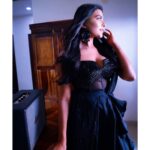 Lahari Shari Instagram - Embracing the dark side on Day 3 of Navratri 🌑✨ It's all about celebrating the strength within tradition ❤️🖤🖤 Attire : @ohanahyd Ptographer : @troyphotographyofficial Stylist : @adamostylestudio #NavratriVibes #FestiveFeeling #IndianFestivals #CelebrationMode #GlamorousAndGraceful #Navratri2023 #Fashionista #InstaStyle #SlayingTheFestivities #DressedToImpress #StunningInSaree #actress #teleuguactress #telugucinema #telugumovies #filmcity #hyderabad #tollywood #Navratri2023 #navratri #navratrispecial #chaitranavratri #durga #NavratriVibes #BlackIsBeautiful #EmbraceTheTradition #StrengthWithin #PowerfulWomen #GoddessModeOn #Day3OfNavratri