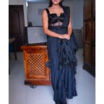 Lahari Shari Instagram - Embracing the dark side on Day 3 of Navratri 🌑✨ It's all about celebrating the strength within tradition ❤️🖤🖤 Attire : @ohanahyd Ptographer : @troyphotographyofficial Stylist : @adamostylestudio #NavratriVibes #FestiveFeeling #IndianFestivals #CelebrationMode #GlamorousAndGraceful #Navratri2023 #Fashionista #InstaStyle #SlayingTheFestivities #DressedToImpress #StunningInSaree #actress #teleuguactress #telugucinema #telugumovies #filmcity #hyderabad #tollywood #Navratri2023 #navratri #navratrispecial #chaitranavratri #durga #NavratriVibes #BlackIsBeautiful #EmbraceTheTradition #StrengthWithin #PowerfulWomen #GoddessModeOn #Day3OfNavratri