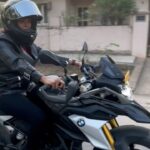 Lahari Shari Instagram - Life gives us speed breakers!!! But we just ride through..On a BMW😜😎😍. #bike #ride #bmw #bmwbikes #me #rider #bikelife #bikelove #bikeride #instagram #reels #reelsinstagram #reelsindia #like #selflove #evening #friday #joy #road #traveling #roadtrip