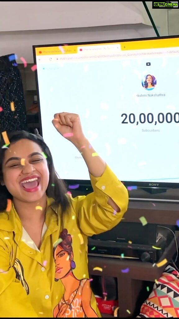Lakshmi Nakshathra Instagram - Humbled ! Thankful ! Grateful ! ❤️🤗 We hit 2 Million Subscribers in YouTube channel. You heard it right..."WE". ❤️🤗🤗💃🏻 Thanks to each of my Subscribers & Viewers for making it happen!😍 Gratitude is a divine emotion - it fills the heart and soul. I couldn't be more grateful for making this happen now. September can't get more beautiful than this! 💫💫💃🏻 Thanx a Ton ✌️ Link in bio to know more about #lakshminakshathra official You Tube Channel ! ❤️ #lakshminakshathra #youtube #2million #youtuber #happiness #hardwork #hardworkpaysoffs @youtubeindia @youtube @youtubecreatorsindia